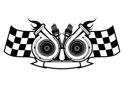 Turbocharger Racing Logo Template 130098 Vector Art At Vecteezy