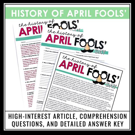 April Fools Day Activities Nonfiction Reading Student Prank And Writi