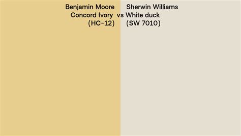Benjamin Moore Concord Ivory Hc 12 Vs Sherwin Williams White Duck Sw