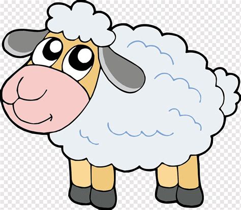 Sheep Digital Illustration Cartoon Sheep Cute Sheep White