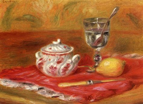 Still Life With Glass And Lemon Renoir Paintings Pierre Auguste