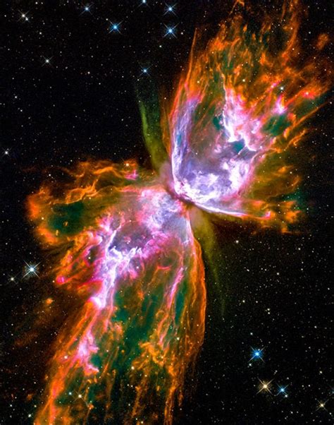 Nasa Color Enhanced Photograph Of Planetary Nebula Ngc 6302