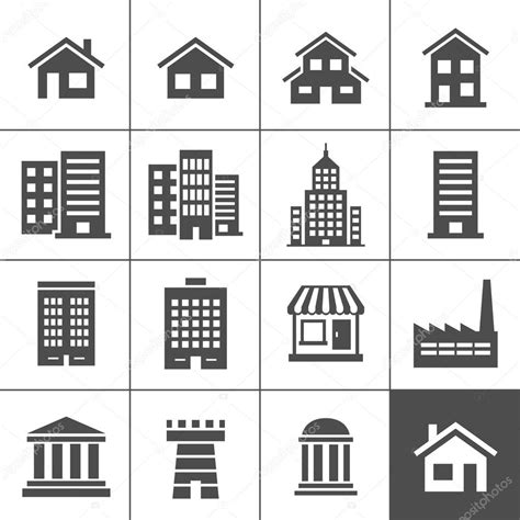 Buildings Icons Stock Vector By ©frbird 22959504
