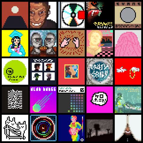 Pixel Art Album Covers