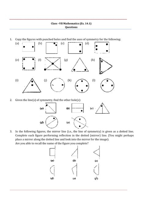 Number and operations 1.01 develop and use ratios, proportions, and percents to solve problems. NCERT Solutions for Class 7 Maths Chapter 14 Symmetry