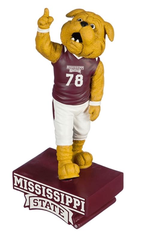 Mississippi State Bulldogs 12 Mascot Outdoor Garden Statue Decor
