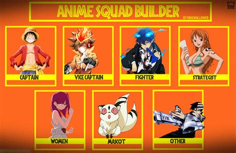 Anime Squad Builder Squad 3 By Kingwallpaper On Deviantart