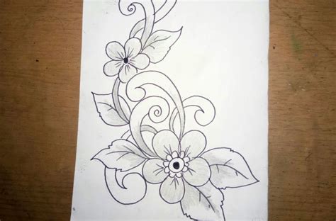 Motif Batik Bunga Simpel Dan Mudah Menggambar Pola Batik Dari Garis