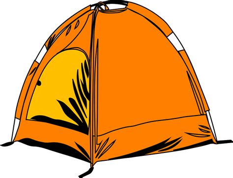 Orange Camping tent clipart. Free download transparent .PNG | Creazilla
