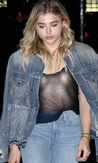 Chloe Grace Moretz Out With Her Nipple Piercings Glistening In The Moonlight