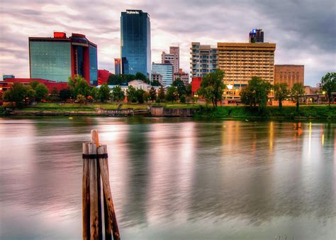 Little Rock Arkansas Skyline On The River Photograph By Gregory Ballos