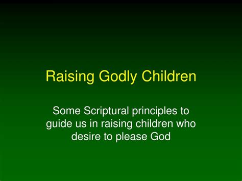 Ppt Raising Godly Children Powerpoint Presentation Free Download