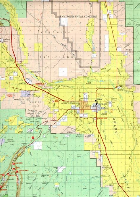 Bishop California Map Printable Maps