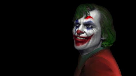 Green Hair Joaquin Phoenix Joker With Black Background 4k Hd Joker