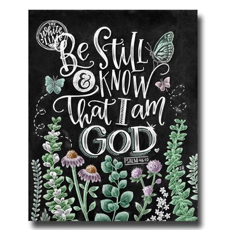 Be Still And Know That I Am God Psalm Scripture Art Etsy