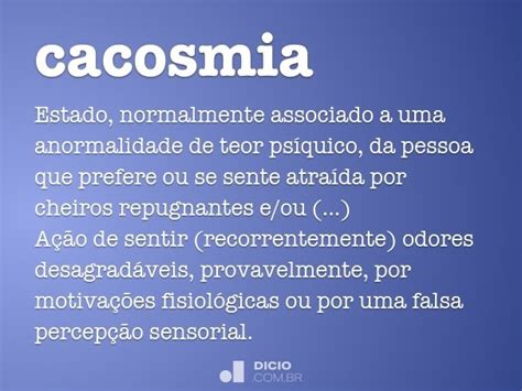 Cacosmia Dicionário Online De Português