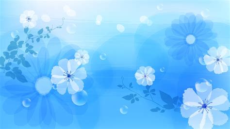 Flowers On A Blue Background Phone Wallpapers