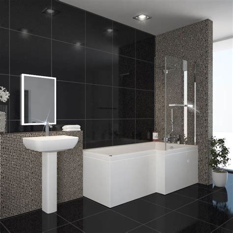 This unit comes with a shower screen measuring 1400 by 850 by 150 mm to prevent splashing, with a shower panel for privacy. Laguna L Shaped Whirlpool Shower Bath (right Handed ...