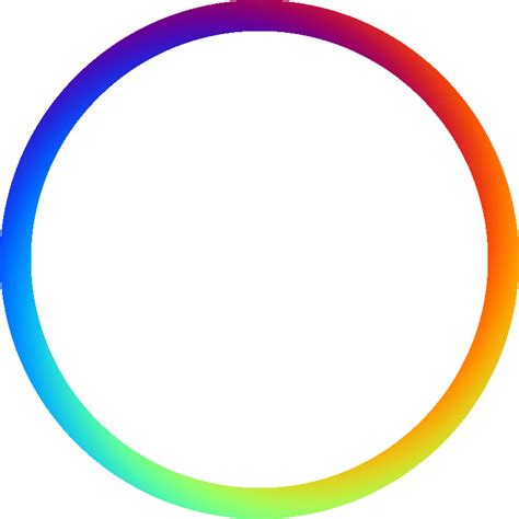 A Rainbow Colored Circle On A White Background