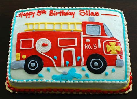 Sheet Cake Fire Truck Cake Bing Images Truck Birthday Cakes