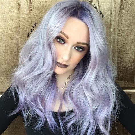 Georgeous Silver Violet Hair Color And Style By Guytang Hotonbeauty
