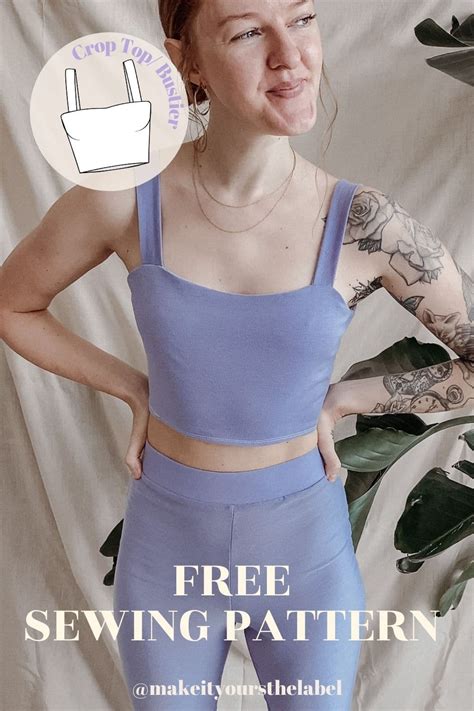 Diy Crop Top Bustier Free Sewing Pattern And Youtube Sewing Tutorial • Make It Yours
