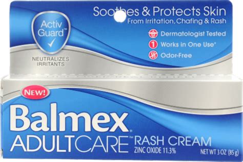 Balmex Adult Care Zinc Oxide Rash Cream Tube 3 Oz Fred Meyer