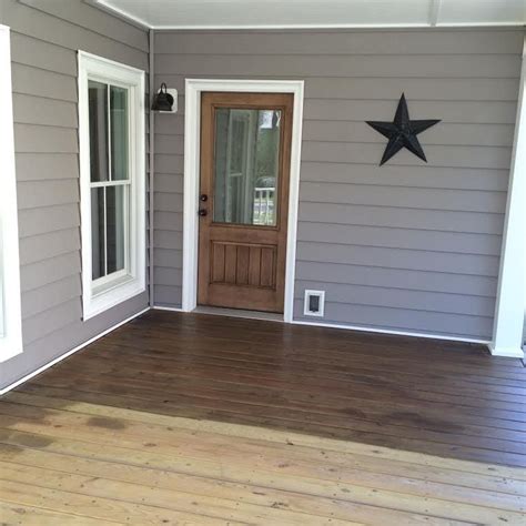 How To Paint A Diy Stained Front Porch Stained Front Porch Porch Stain Diy Staining