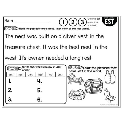 Digital 2nd Grade Phonics Worksheets Contractions Lucky Little