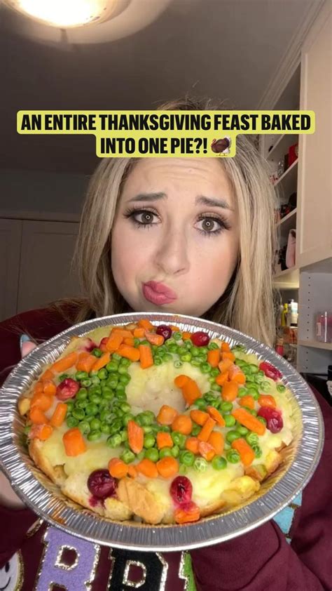 an entire thanksgiving feast baked into one pie 🦃 food videos desserts thanksgiving recipes