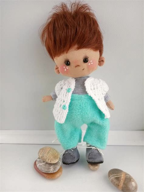 Boyfriend Doll Handmade Gift For Her Textile Doll Rag Doll Interior