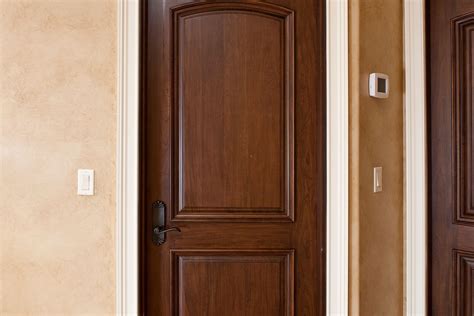 Interior Door Custom Single Solid Wood With Walnut Finish Classic