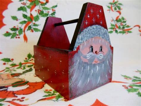 Rustic Handmade Santa Claus Mini Wooden Christmas Box Etsy