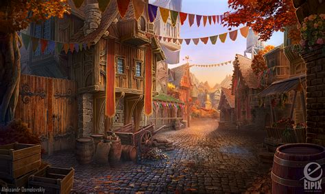 Medieval Street Game Scene By Aleksandr Osm On Deviantart