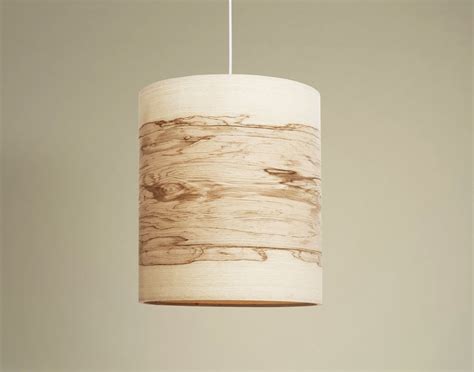 Flame 8 Pendant Lamp Shade Natural Ash Wood Veneer By Sponndesign