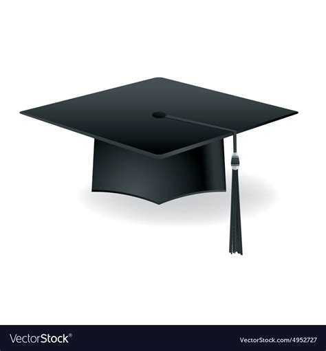 Graduation Mortarboard Isolated On White Vector Image