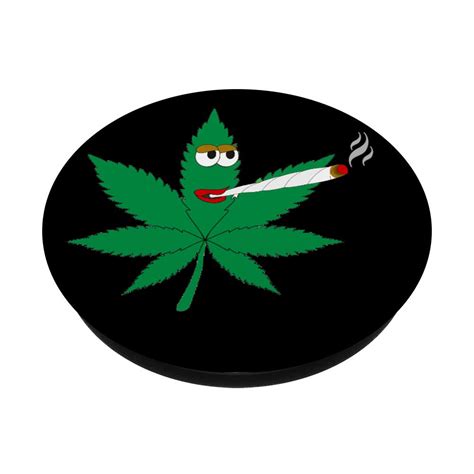 Cartoon Weed Leaf Smoking