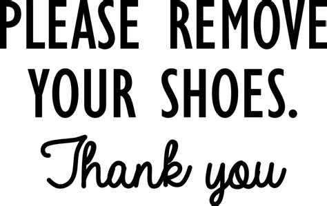 Please Remove Your Shoes Thank You Vinyl Decal Sticker Door Sign 6 X