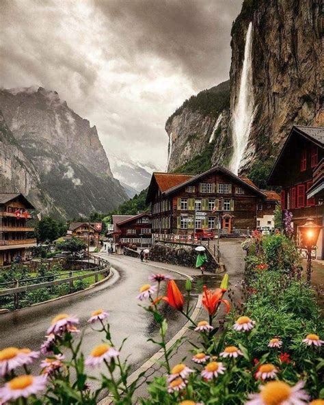The Valley Of 72 Waterfalls Lauterbrunnen Switzerland