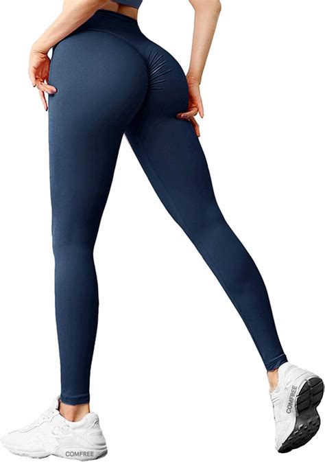 Comfree Booty Lifting Leggings Push Up For Women Scrunch Butt Yoga