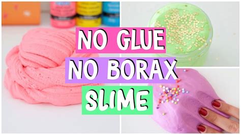 Making 4 Amazing Diy No Glue No Borax Famous Slime Recipes Youtube