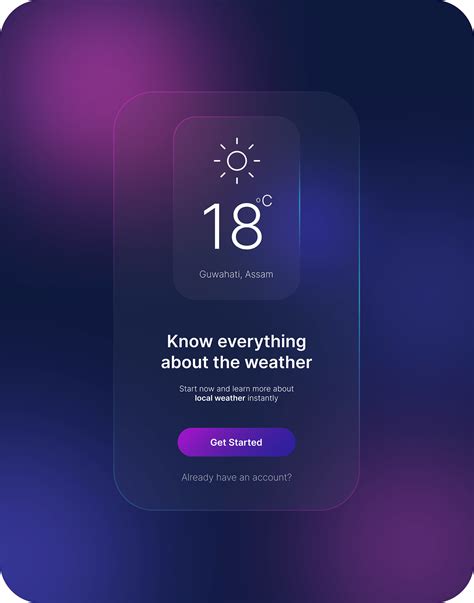 Holographic Weather App Ui On Behance