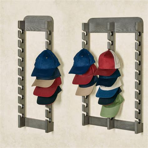 Wood Cap Display Wall Rack Holds Up To 30 Hats Wall Hat Racks Diy