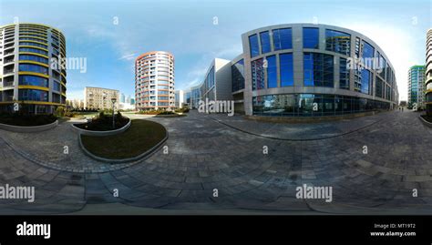 360 Panorama Vr Image Of A Modern City Quarter Stock Photo Alamy