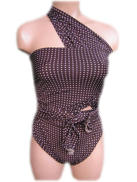 Large Bathing Suit Wrap Around Swimsuit Chocolate Brown