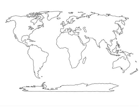 World Map Vector Template Copy World Political Map Outline Printable