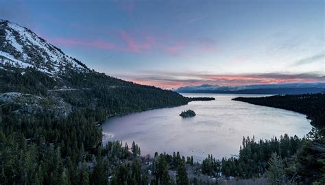 Emerald Bay On Lake Tahoe With Snow On Mountains Photograph By Steven