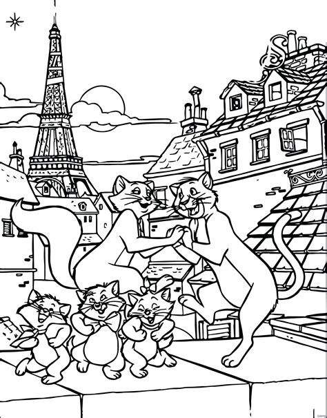 Aristocats Coloring Page For Kids Coloring Pages