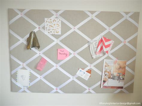 Tiffany Leigh Interior Design Diy Ribbon And Linen Pinboard