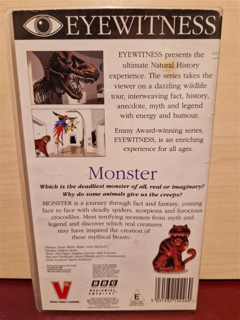 Eyewitness Monster PAL VHS Video Tape A EBay